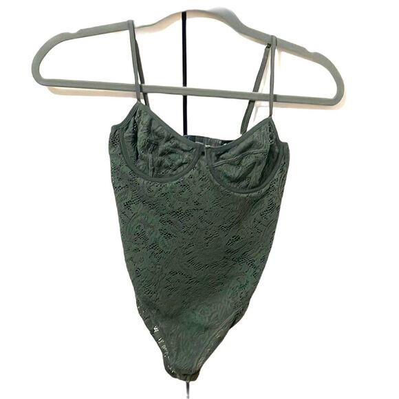 Urban Outfitters Body suit, out from under lace gray bodysuit - Picture 2 of 6